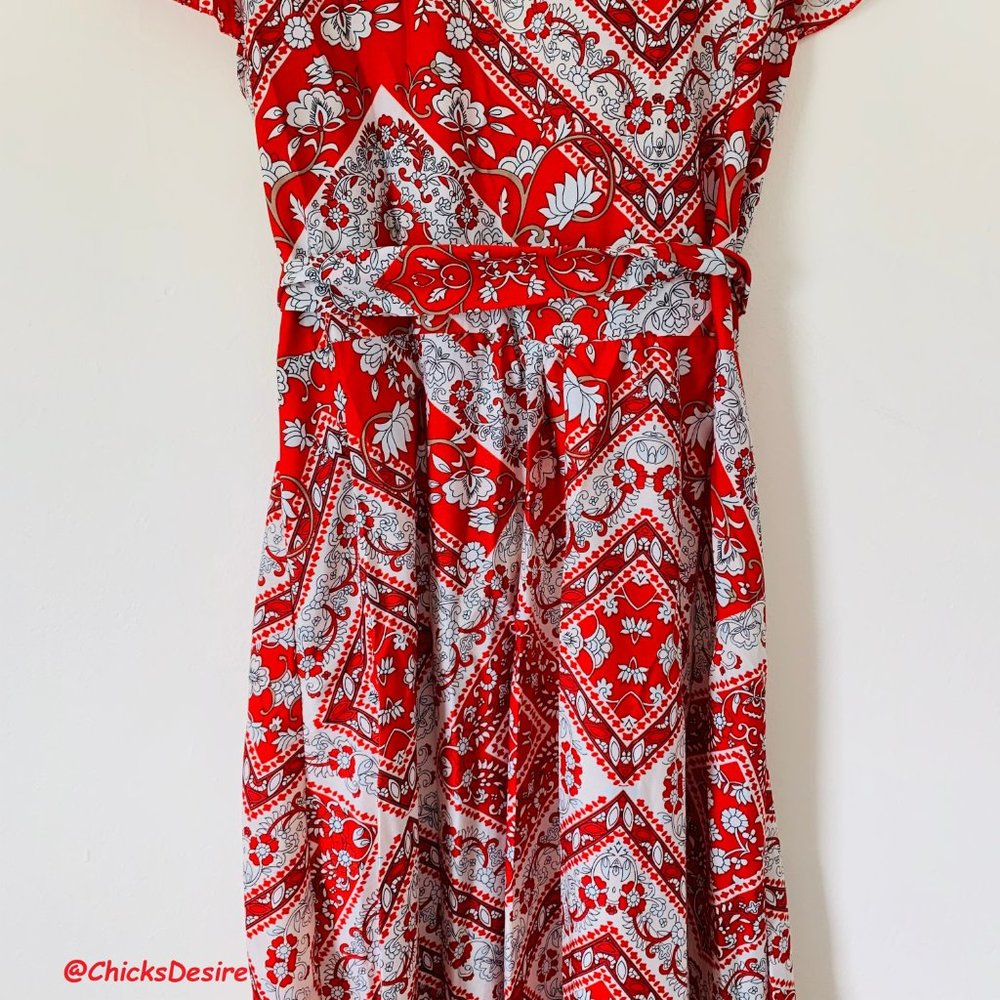 🆕Gypsy Bohemian Summer V-neck Maxi Printed Dress - Picture 11 of 13